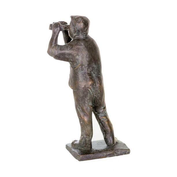 Bronzefigur Mann mit Fernglas - limitiertes Design - Blick in die Zukunft