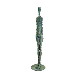Abstrakte Menschenfigur - türkis - limitierte Bronze -...