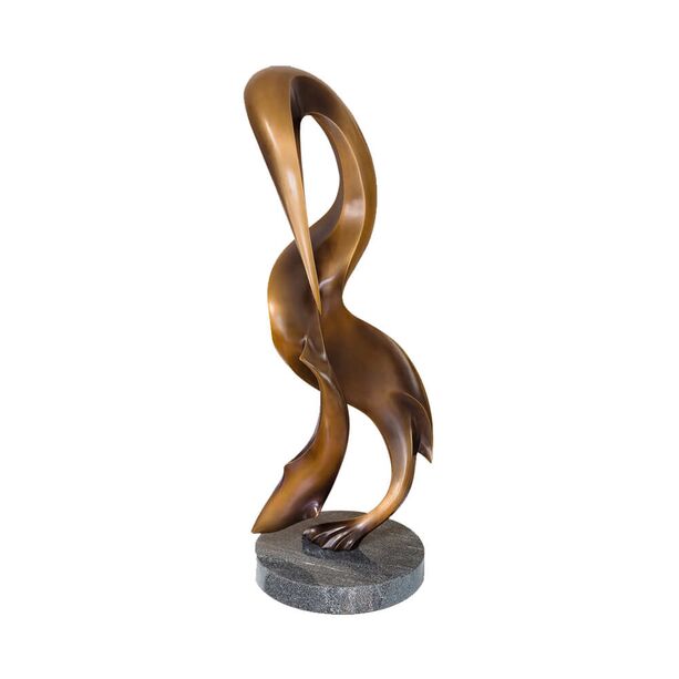 Bronze Vogelskulptur - limitiertes Designerhandwerk - Pelikan