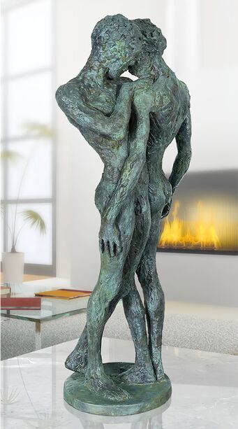 Grnes Bronze Prchen als Skulptur aus Knstlerhand - In the beginning