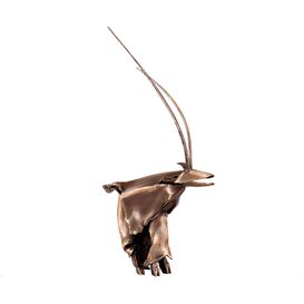 Stilistische Knstler Bronzeskulptur einer Ziege - Chevre