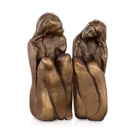 2-teilige Frauenfiguren aus Bronzeguss vom Designer -...