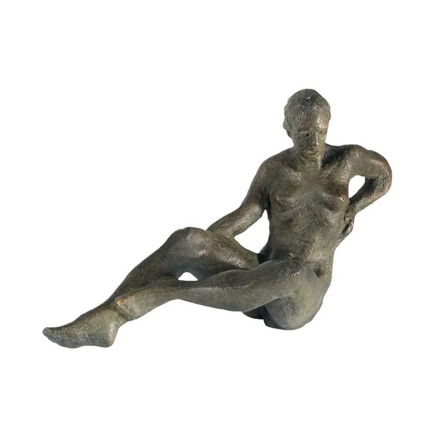 Sitzende Frau als limitierte Deko-Bronzestatue - Vivian die Lebendige