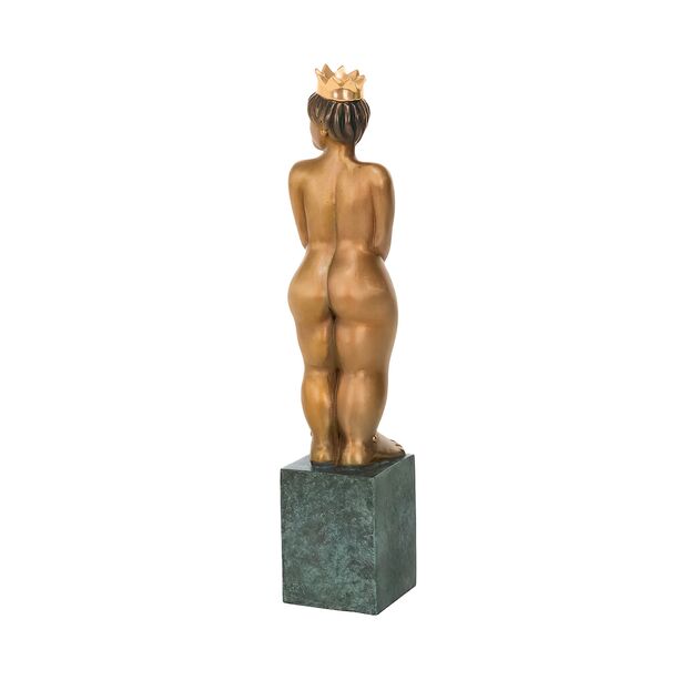 Bronzeskulptur mit Sockel - Knigin mit Krone Aktfigur - Knigin/Venus