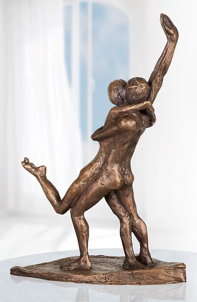 Stilvolle Paar Tanzskulptur limitiert aus Bronze - Tango