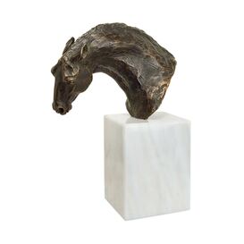 Pferdekopf - limitierte Bronzebste mit Granitsockel -...