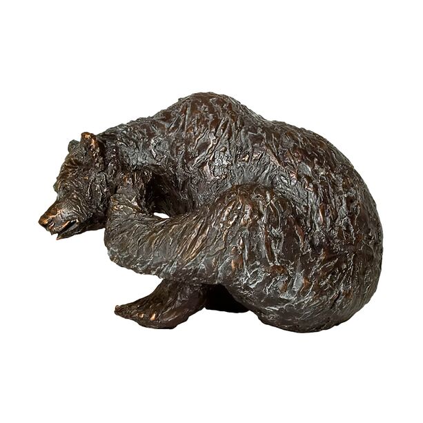 Brenskulptur aus Bronze - limitierte Tierfigur - Kratzender Br