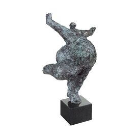 Bronzefigur Tnzerin auf Sockel - opulente Statur -...