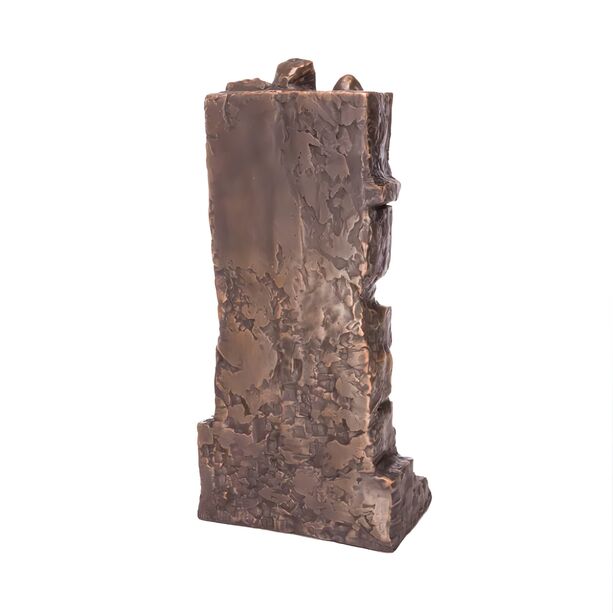 Streng limitierte Bronzeskulptur Mensch aus Mauer - In Mauern gefangen