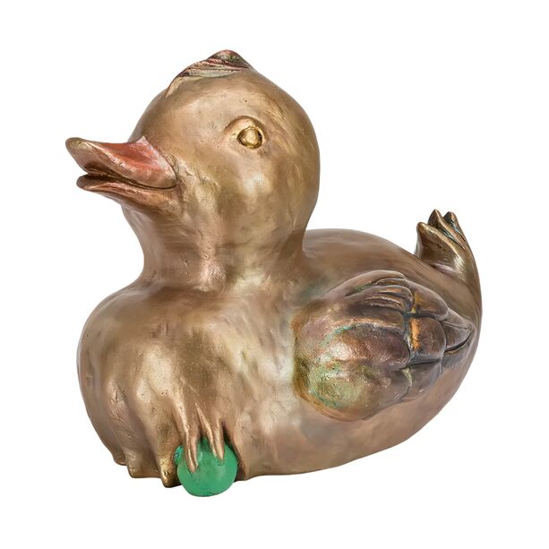 Ente im Spielzeugdesign als limitierte Bronzefigur - Prinzessin auf der Erbse