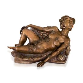 Junge Frau im Blttekleid - limitierte Bronzeskulptur -...