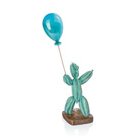 Grne Bronze Kunstfigur mit Luftballon - limitiert -...