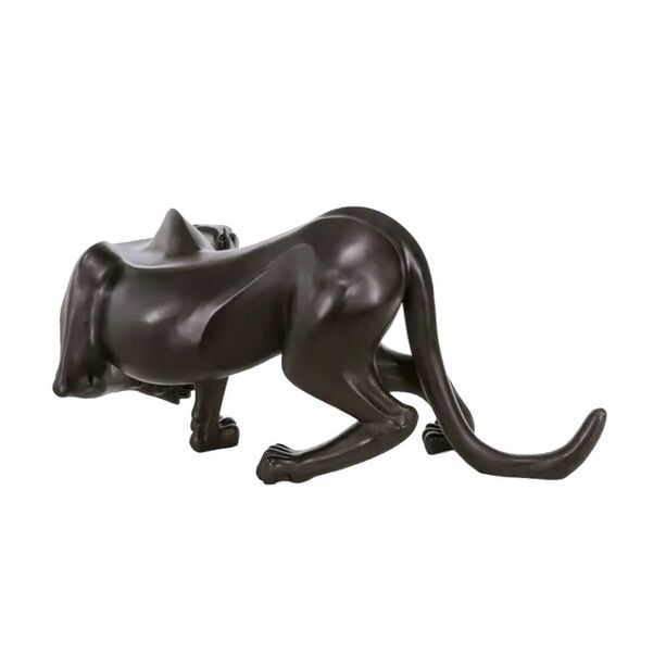 Schwarzer Panther lebensgroß - limitierter Bronzeguss - Ira
