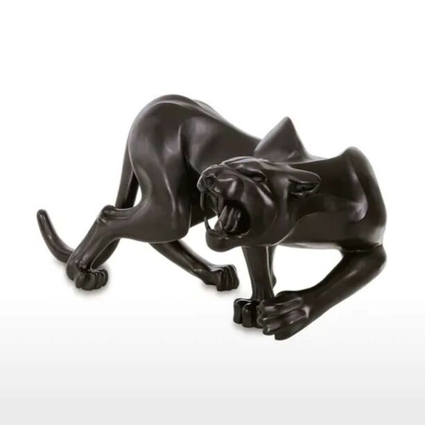 Schwarzer Panther lebensgroß - limitierter Bronzeguss - Ira