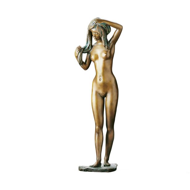 Frauenskulptur - limitierte Aktfigur aus Bronze - Die Nacht zerinnt