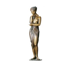 Limitierte Fraufigur aus Bronze - Akt mit Tuch - Im...