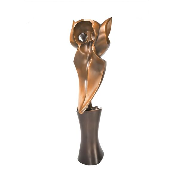 Elegante Eulenskulptur - limitiert - aus Bronze - Eule