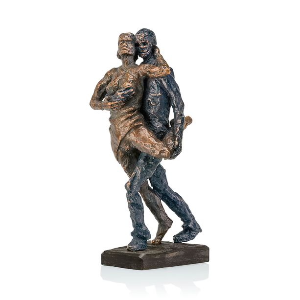 Mann und Frau tanzen - 3er Bronzeskulpturen-Set - Set drei Tangopaare