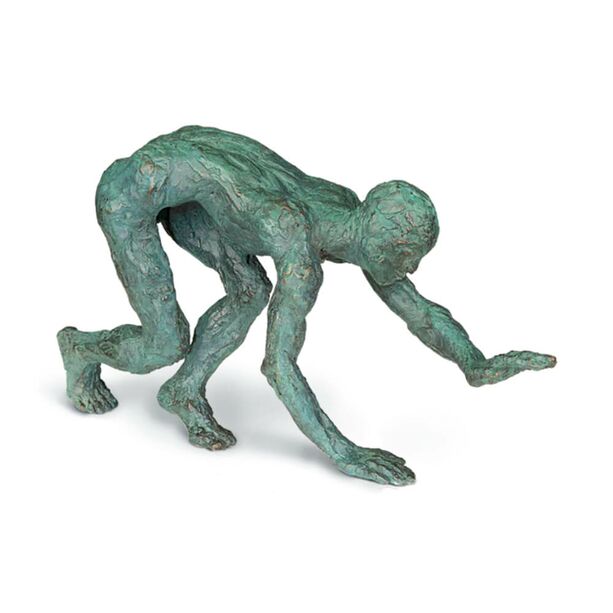 Bronze Mann - Künstlerfigur mit grüner Patina - Humanimal