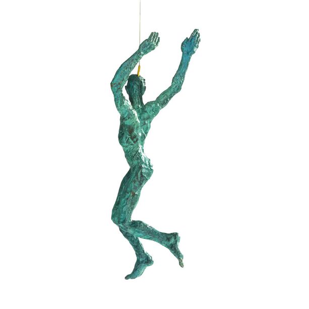 Schwebene Mannfigur aus Bronze - limitiertes Design - Spirit