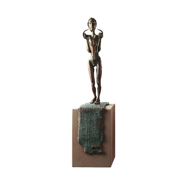 Die Herrscherin der Wste als Bronzestatue mit Sockel - Die Wstenknigin