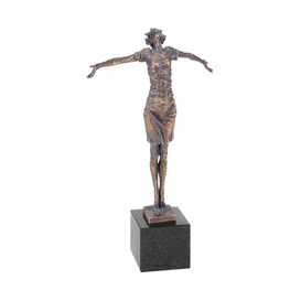 Limitierte Frauenskulptur aus Bronze mit Granitsockel -...