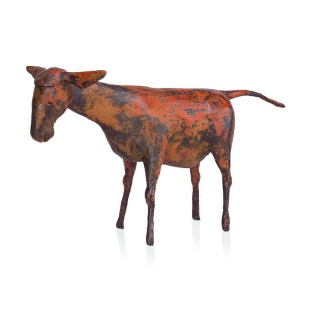 Eselfigur aus Bronze im Rostdesign - limitierte Skulptur - Esel