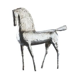 Silberne Pferdeskulptur aus limitiertem Kunsthandwerk -...
