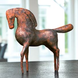 Bronzepferd in Rostoptik aus limitierter Edition - Pferd
