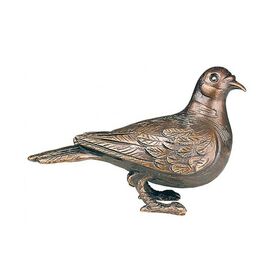 Stehende Bronze Taubenfigur vollplastisch - Taube Erna