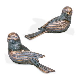 Vogelfiguren Set - Outdoor Deko aus Bronze - Vgel Pan