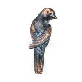 Metallfigur Vogel als Mauer Kantendeko - Vogel Vigo rechts