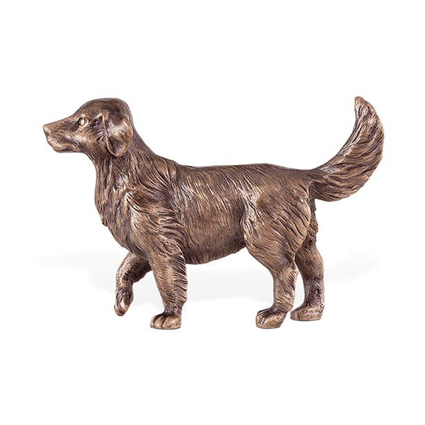 Kleine Dekofigur - Hund aus wetterfester Bronze - Golden Retriever