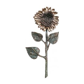 Relief Sonnenblume als Wanddeko aus Bronze - Sonnenblume