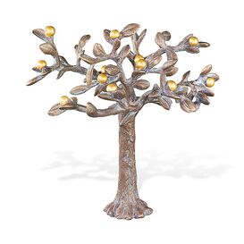 Robuste Gartenfigur Bronze Baum mit Früchten - Baum Tam