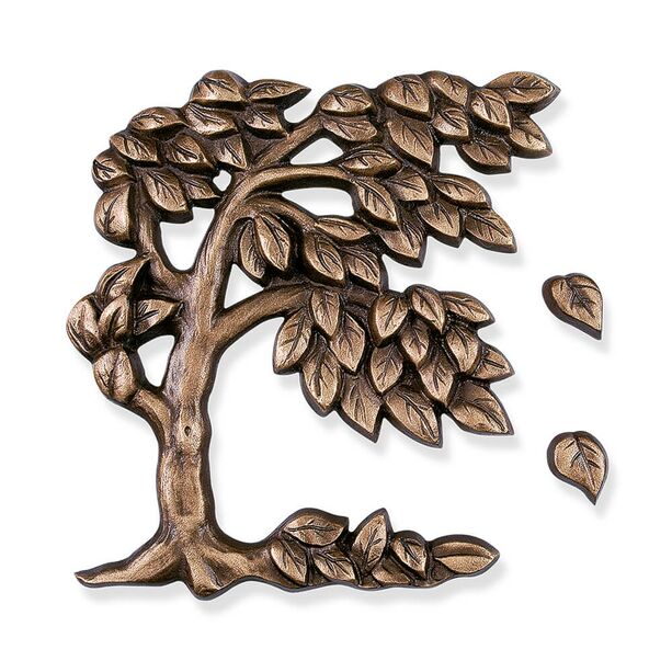Baumfigur für Wände aus Bronze/Aluminium - Baum im Wind