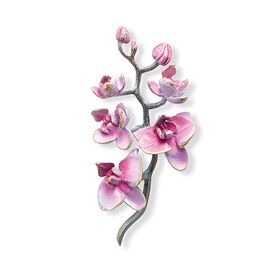 Bltenstiel aus Bronze zur Wandbefestigung - Orchideenblten