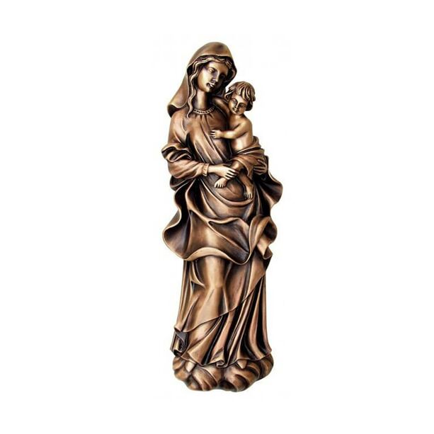Garten Bronze Fassadendeko Maria mit Kind - Mutter Jesu Christi