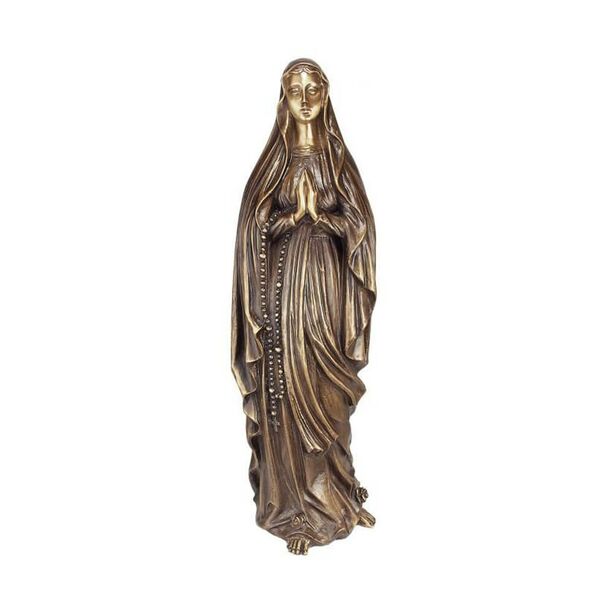 Madonna Gartenfigur betend aus Bronze - Madonna Lourdes