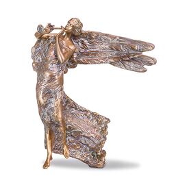 Gartenengel aus Bronze mit Posaune - Angelo Sura