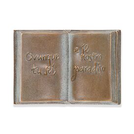 Buch aus Bronze mit italienischer Inschrift - Buch Italiae