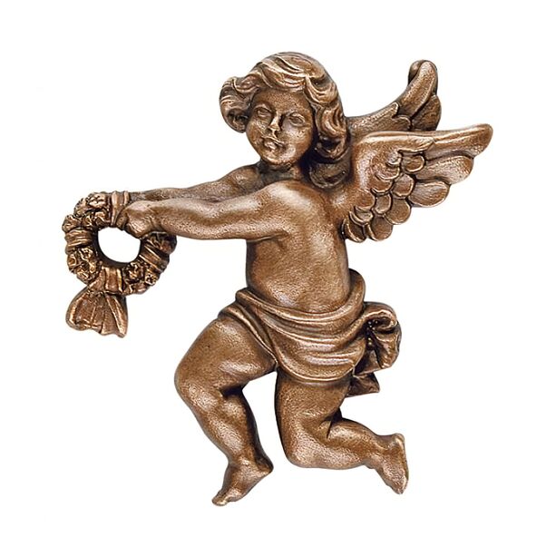 Bronze/Alu Wandfiguren - Engel als Mauerndeko - Angelo Gara Set