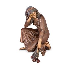 Kniende Bronze Frauenskulptur lebensgro - Ariadna