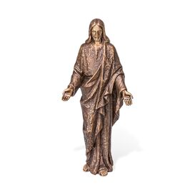 Bronzestatue segnender Christus mit Umhang - Jesus Classico