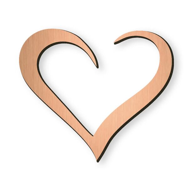 Besondere Wanddeko Herz aus Bronze - Symbol Herz