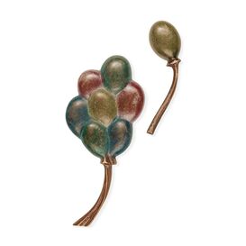 2-teilige Luftballon Bronzefigur für die Wand - Luftballons