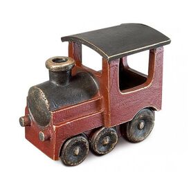 Kleine Bronze Lokomotive als Gartenskulptur - Lokomotive