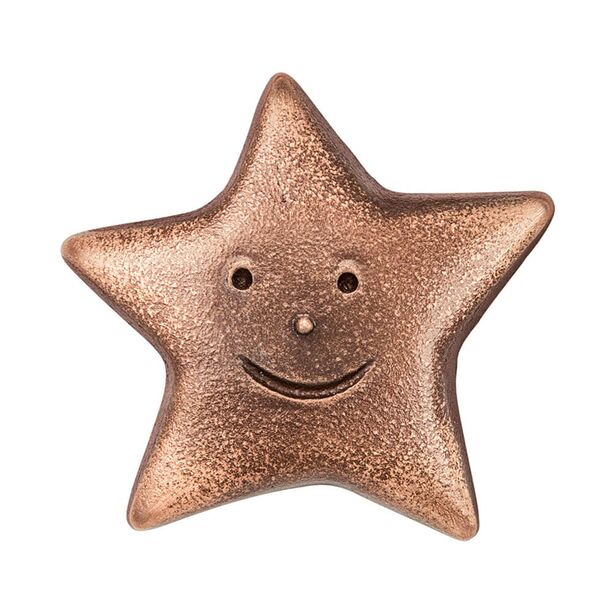 Kleine Stern Wand Metallfigur - Kinderfigur - Stern mit Gesicht