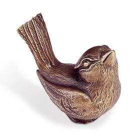 Bronze Vogelskulptur f�r den Au�enbereich - Vogel Max / Bronze braun