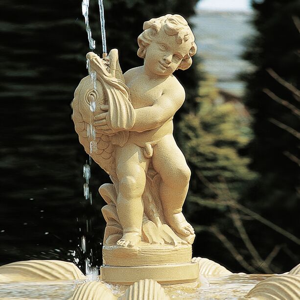 Wasserspeier Putte Steinfigur - Ampthill Park / Terrakotta